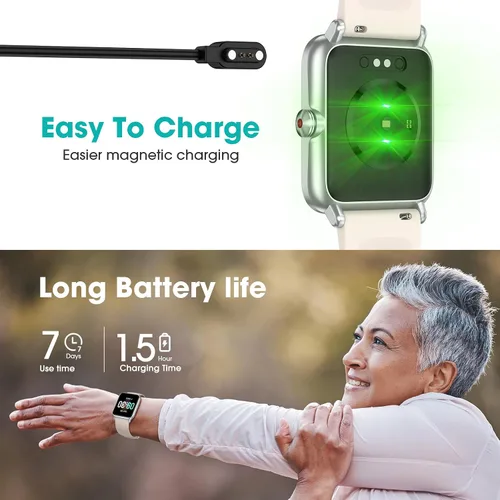 Vista 6 de Reloj podómetro, apto para personas mayores, no requiere aplicación/teléfono, reloj de seguimiento de fitness impermeable con contador de pasos