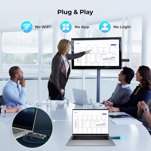 Vista 3 de Transmisor y receptor HDMI inalámbrico, 328 pies/328.1 ft, Plug & Play, 5G + 2.4G, 4K decodificación 1080P, kit extensor HDMI inalámbrico portátil