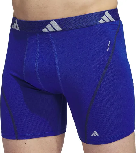 Vista 3 de adidas Calzoncillos tipo bóxer de malla de rendimiento para hombre (paquete de 3) diseñados para deportes activos con comodidad durante todo el día