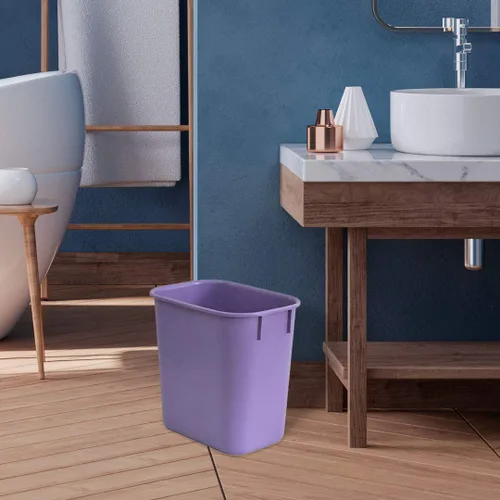 Vista 7 de Acrimet Papelera para escritorio, 3.25 galones, 13 cuartos de galón, 12 litros, basurero (plástico) (color morado) (juego de 4)