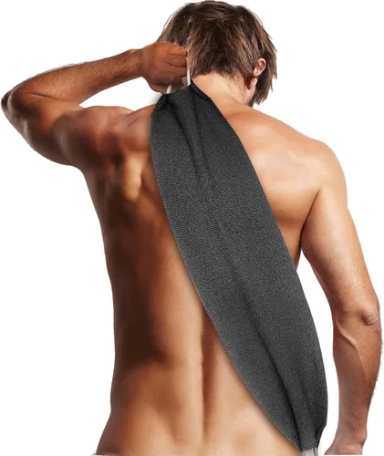Vista 8 de Evridwear fregador de espalda exfoliante con asas a los lados para ducha limpieza corporal profunda, masajes en la piel mejorando la circulación