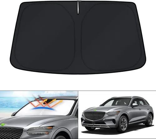 Vista 116 de KUST Parasol para parabrisas para BMW X1 F48 2016, 2017, 2018, 2019, 2020, 2021, 2022, accesorios de ajuste personalizado, parasol plegable