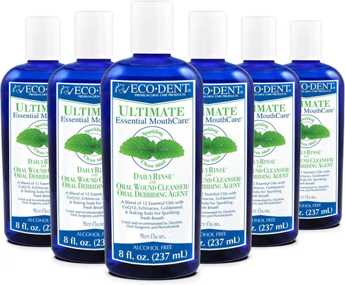 Vista 10 de Eco-Dent Enjuague bucal sin alcohol, menta - Ultimate Essential MouthCare, enjuague bucal para adultos, enjuague bucal de bicarbonato de sodio