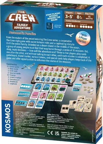Vista 3 de The Crew: Family Adventure - Varados en el Paraíso: The Crew - Aventura Familiar Thames & Kosmos Juego de Cartas Cooperativo Noche
