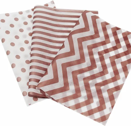 Vista 19 de PMLAND Papel de seda de alta calidad para envolver regalos, color negro metálico dorado con rayas zigzag, 20 x 14 pulgadas, 60 hojas