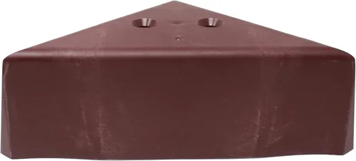 Vista 4 de JSP Manufacturing Muebles triangulares de plástico de 3 pulgadas, patas esquineras marrones – Sofá sillón silla otomana (1 pata)
