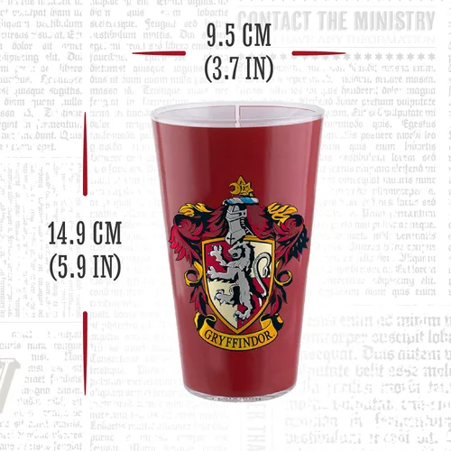 Vista 5 de Paladone Harry Potter Hogwarts House Crest - Juego de 4 vasos - Producto