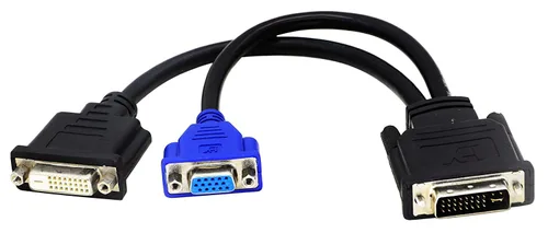 Vista 5 de Wyse - Cable divisor DVI-I a DVI-D y VGA de 10 pulgadas, doble monitor compatible con Dell OptiPlex GX620 SC280 y más