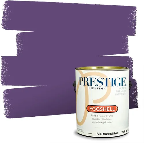 Vista 34 de PRESTIGE Pinturas de pintura interior e imprimación en uno, 1 galón, plano, combinación comparable de Sherwin Williams* Kimono Violet*