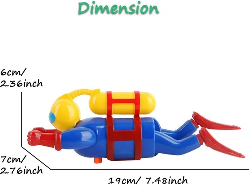 Vista 6 de Juguetes de baño Miracland – Buceador de cuerda con movimiento a pilas, figura de hombre rana para bañera/piscina, regalo STEM libre de BPA