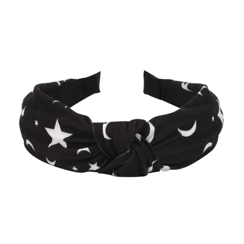 Vista 9 de Ardorchid Diademas de Halloween para mujeres y niñas, esqueleto fantasma, calabaza, telaraña, estrella negra, luna, bandas para el pelo