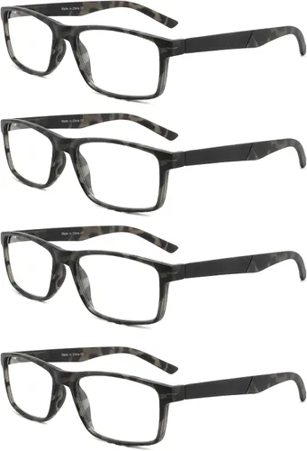 Vista 9 de Gafas de Lectura con Bloqueo de Luz Azul Paquete de 4 Lectores de Computadora para Mujeres y Hombres, Anteojos con Filtro de Rayos UV Antirreflejos