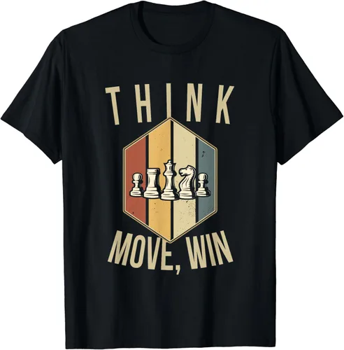 Vista 2 de Divertido juego de mesa de ajedrez - Camiseta de ajedrez, Negro