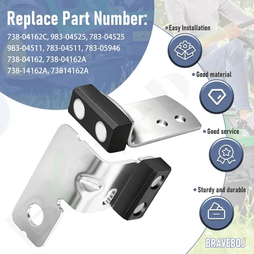 Vista 6 de 983-04511 & 983-04525 Conjunto de freno, 783-05946 Soporte de pivote tensor, 738-04162C Espaciador de hombro para 42 Cr-aftsman cortacésped