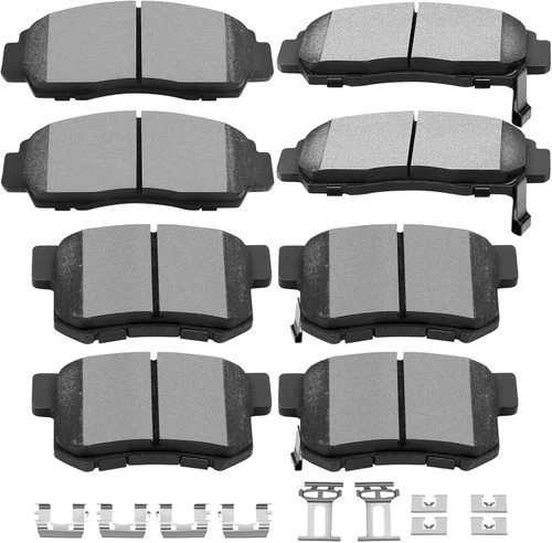 Vista 17 de SCITOO Juego de pastillas de freno de disco delanteras y traseras de cerámica para Ford Explorer 1995-2001, 1998-2002 para Ford Ranger, 1997-2001