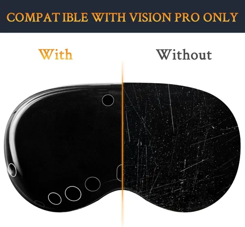 Vista 2 de SOULWIT Funda protectora de TPU para auriculares Apple Vision Pro VR, accesorio protector de pantalla duradero y delgado, sin afectar el seguimiento