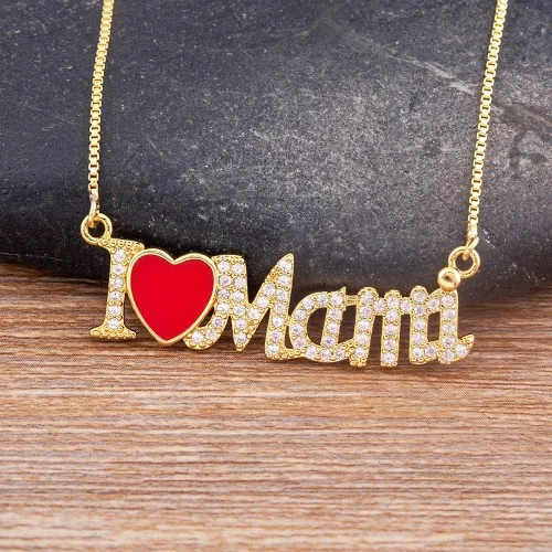 Vista 7 de Joyería de moda Rosario turco Hip Hop, collar con colgante de letra clásica para mujer, color dorado, cadenas largas para regalo del día de la madre