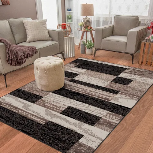 Vista 29 de Superior - Alfombra de pasillo, reverso de yute, moderna, geométrica, para dormitorio, oficina, sala de estar, entrada, suelo de madera dura