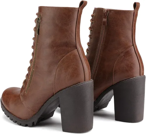 Vista 2 de DREAM PAIRS - Botines de tacón grueso para mujer
