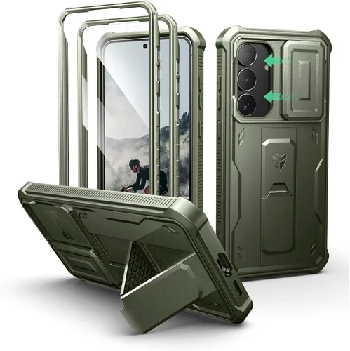 Vista 26 de Dexnor Funda para Samsung Galaxy S24 con Cubierta Deslizante Integrada para Cámara y Protector de Pantalla y Soporte, Funda Resistente a los Golpes