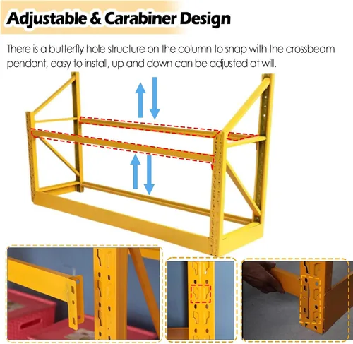 Vista 3 de Soporte de pared grande para llantas de automóvil, soporte de almacenamiento para múltiples neumáticos, soporte de almacenamiento para neumáticos