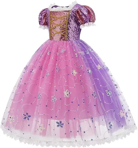 Vista 31 de Vestido de cumpleaños de princesa Sofía para niñas, disfraz de Halloween, concurso de Navidad, fiesta de noche, baile