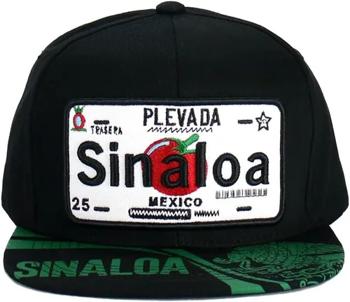 Vista 2 de Gorra de béisbol de algodón con diseño de placa de automóvil de los Estados de México