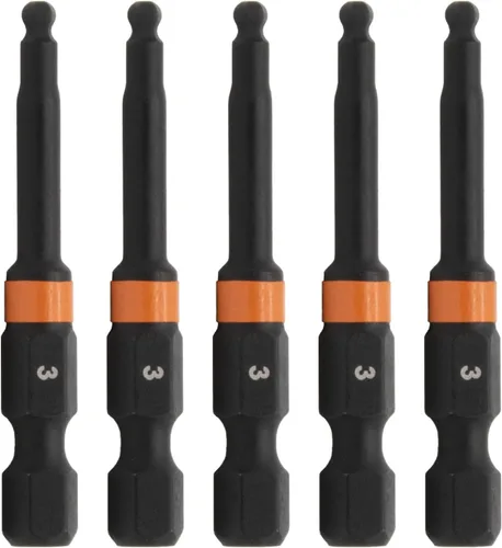 Vista 19 de Broca de impacto de extremo redondo hexagonal de 5/64" - Brocas de atornillador de llave Allen hexagonal de Railer. Brocas de atornillador S2