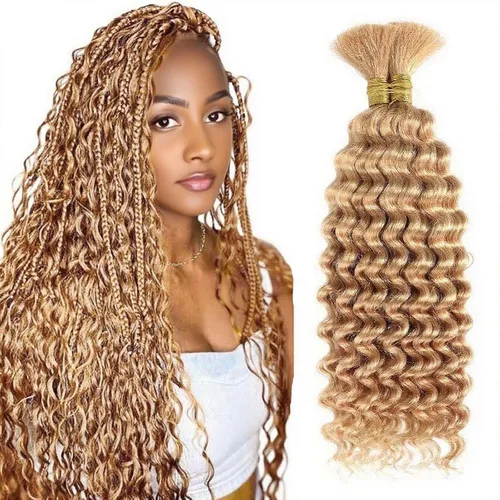 Vista 12 de Cabello humano bohemio, cabello trenzado, 16 pulgadas, 3.53 onzas #1B