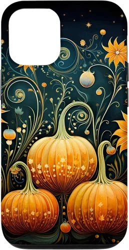 Vista 26 de Funda floral para iPhone 16 Pumpkins Vintage Otoño Otoño