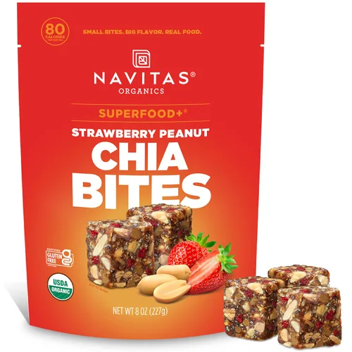 Vista 12 de Navitas Organics Berry Acai Superfood+ BITES – Power Snacks – Todo natural a base de plantas – Energía limpia y nutrición – USDA orgánico, sin OMG