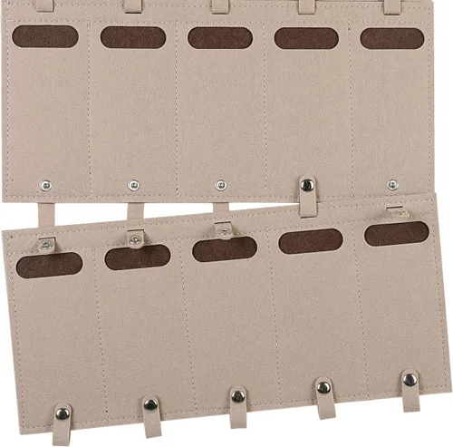 Vista 6 de Organizador de lentes de sol, soporte desmontable para anteojos para colgar en la pared, colgador de bolsillo de fieltro para anteojos con bucles