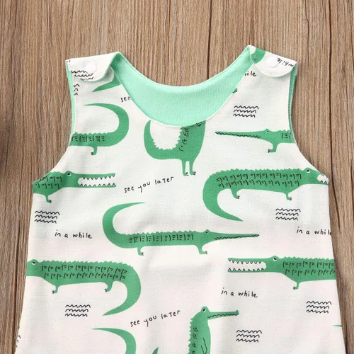 Vista 2 de Mono sin mangas para niños pequeños con diseño floral para 0-24mos