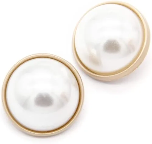 Vista 9 de 5 piezas de botones de oro con perlas de metal para mujer, botones para abrigo de suéter, decoración para ropa, accesorios de costura y manualidades