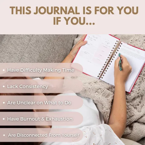 Vista 7 de Diario diario de cuidado personal para mujeres, A5, diario de bienestar con indicaciones, diario de objetivos de regalo para mujeres para felicidad
