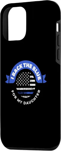 Vista 2 de Funda para iPhone 12 mini I Back The Blue For My Daughter Police Parents