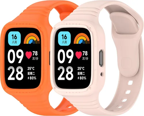 Vista 11 de Compatible con Redmi Watch 3 Active/Watch 3 Lite correas con funda antigolpes, correa deportiva de repuesto ajustable de silicona para Redmi Watch 3
