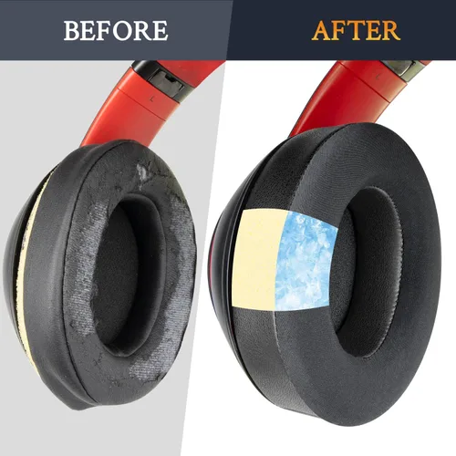 Vista 5 de SoloWIT Almohadillas de gel refrescante de repuesto para auriculares Beats Studio 2 y Studio 3 con cable e inalámbricos, almohadillas con espuma