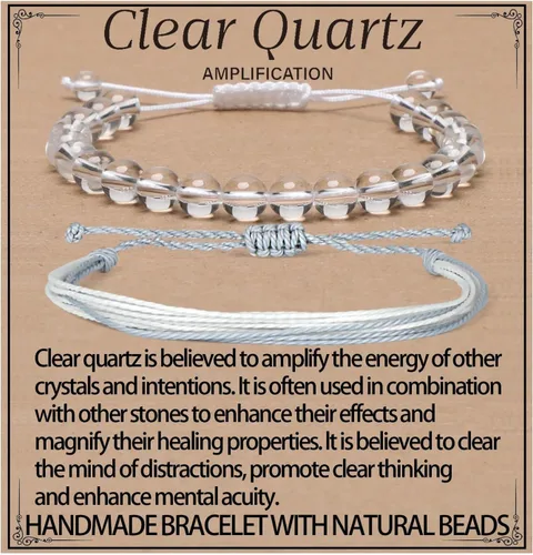 Vista 75 de LPBeads Pulsera de piedra natural hecha a mano de tamaño ajustable