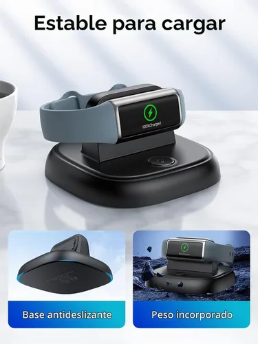 Vista 4 de LVFAN para Fitbit Charge 6/Charge 5/Luxe Charger, accesorios de repuesto de cable de carga con botón de reinicio y estación de carga rápida