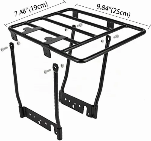 Vista 2 de Estante trasero compatible con Segway Ninebot Max G30 G30LP scooter eléctrico, accesorios de bastidor de carga, piezas de acero grueso diseñadas