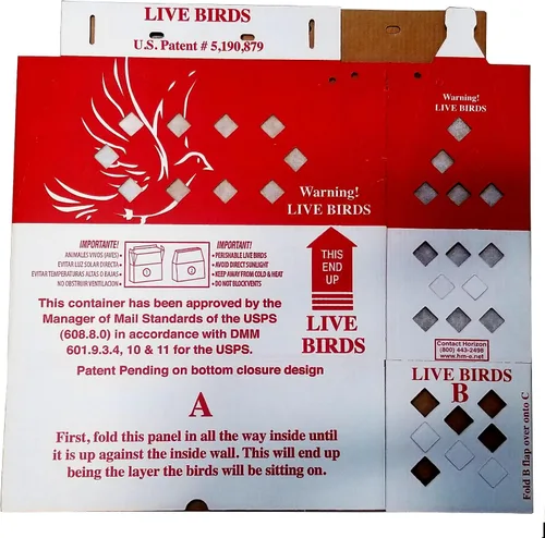 Vista 4 de Pinnon Hatch Farms Lite Shipper Live Bird Cajas de envío con divisores (1 caja con separador)