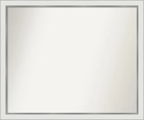 Vista 220 de Amanti Art Espejo personalizado, espejo de baño estrecho Alexandria White Wash, espejo de pared o espejo de tocador de baño sobre el fregadero