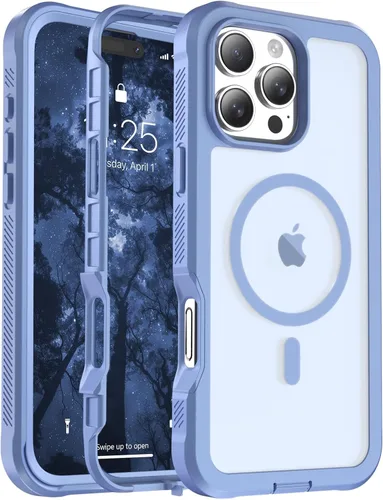 Vista 154 de jaroco - Funda magnética compatible con MagSafe para iPhone 11 de 6.1 pulgadas; protección de grado militar contra caídas, de doble capa