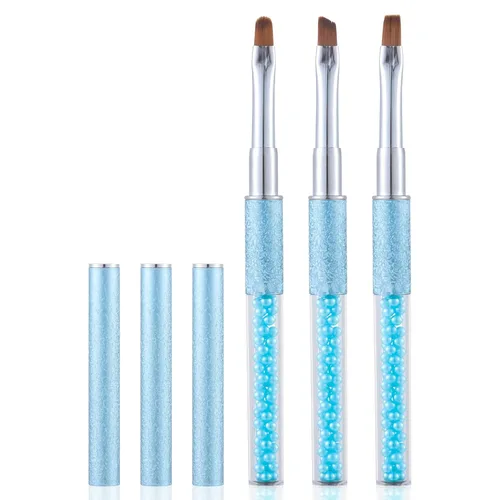 Vista 18 de Cepillos de limpieza de uñas, cepillos de uñas para limpiar errores de esmalte en las cutículas, cepillo de uñas resistente a acetona, cepillos