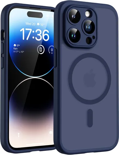 Vista 19 de TOCOL Funda para iPhone 11, compatible con Magsafe, protección completa de cámara, imanes integrados, protección contra caídas, funda translúcida