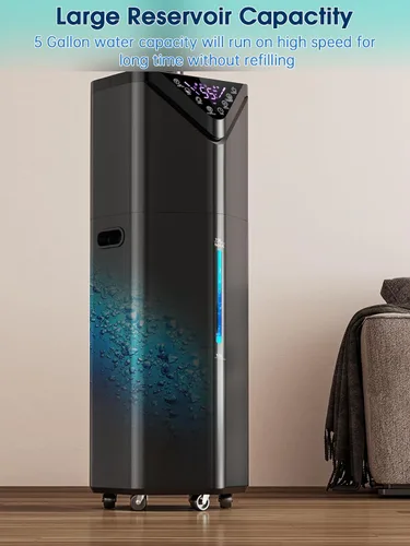 Vista 7 de Humidificadores de 5 galones para dormitorio, habitación grande, 2800 pies cuadrados, humidificadores silenciosos de 19 litros para habitación