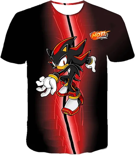 Vista 2 de Gimm Camiseta de anime para niños y niñas, adecuada para niños, pantalones cortos de manga corta de dibujos animados, conjunto de 2 piezas