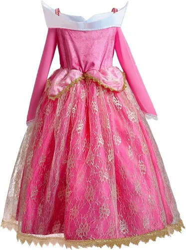 Vista 4 de Disfraz de princesa para niñas, fiesta de cumpleaños, Halloween, disfraz de Navidad (con accesorios)