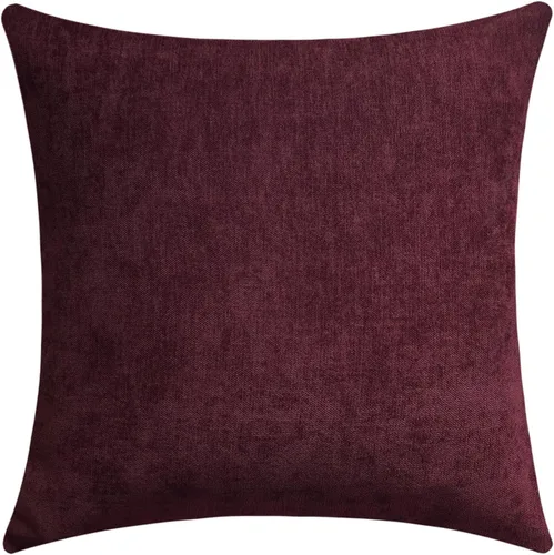 Vista 17 de Juego de 2 fundas de almohada decorativas de pana burdeos suaves y acogedoras, fundas de cojín cuadradas de chenilla para sofá, decoración de sala